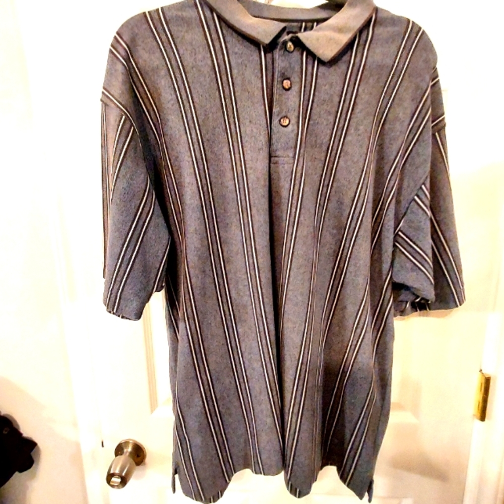 Nike Golf Polo XL shades of Grey 3 button preppy Y2K Sporty
